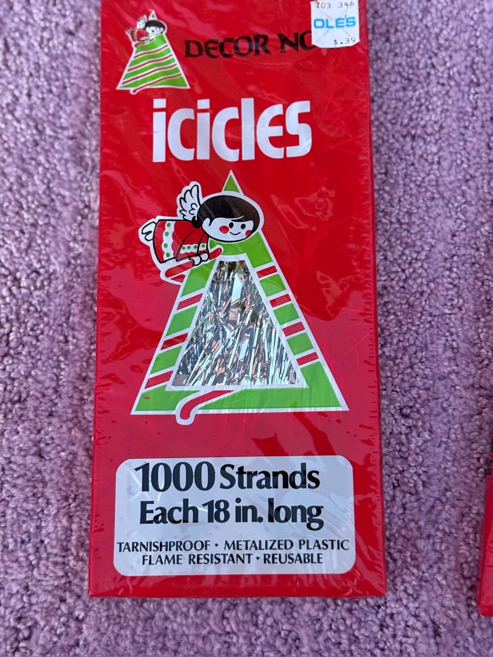 Icicles Metallic Tinsel Strands - Silver